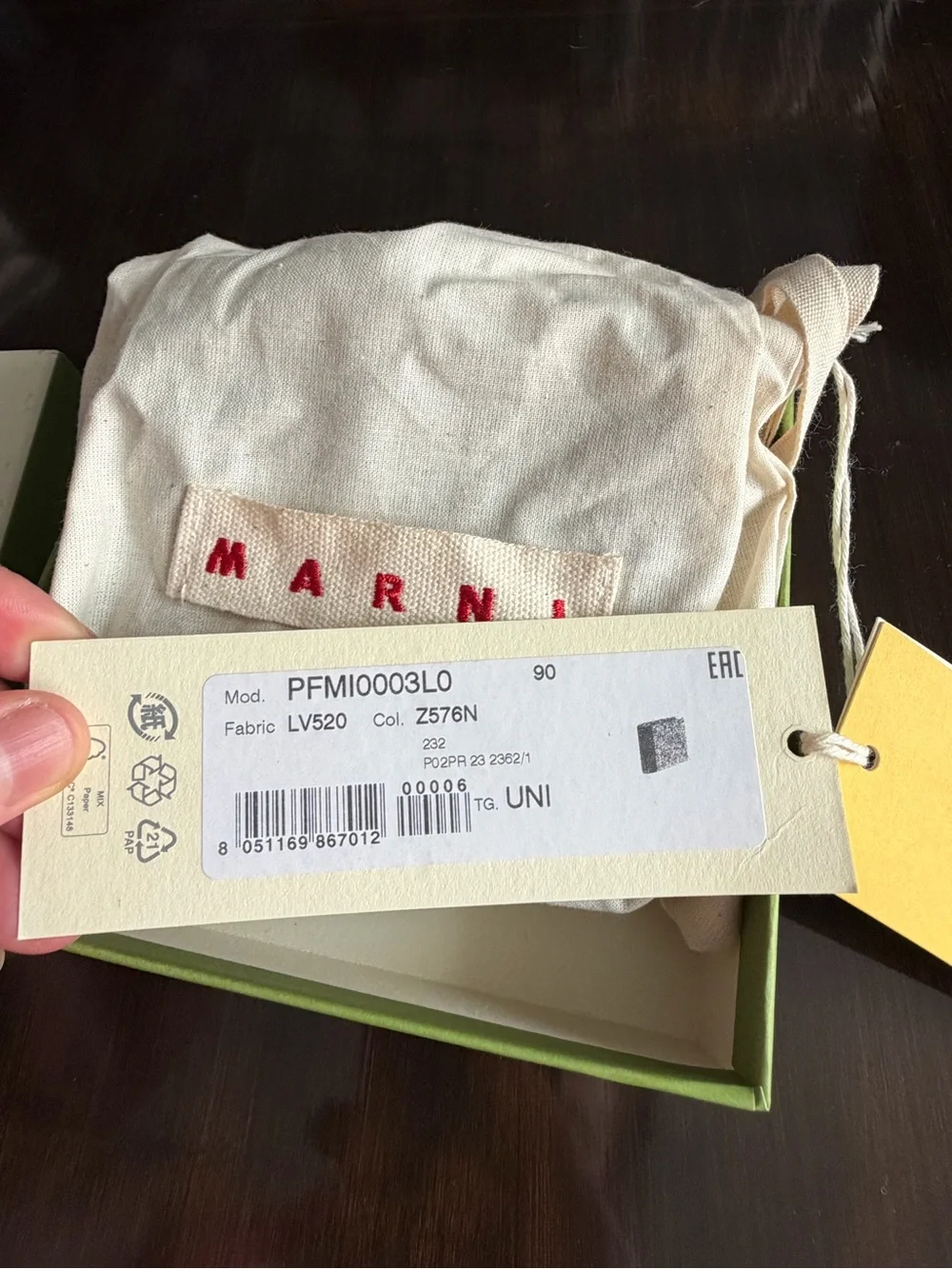 Marni BLACK LEATHER WALLET